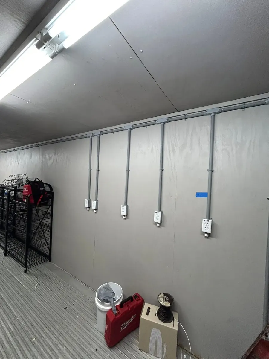 Light commercial conduit and outlet installation completed by Whitehouse Electric.